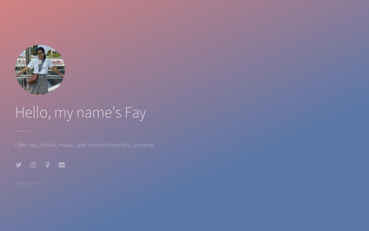 Carrd profile picture for @fayza